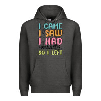 Charcoal Heather i came i saw i had anxiety so i left Premium Hoodie - MaliasSmallBusiness
