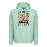 Seafoam i came i saw i had anxiety so i left Premium Hoodie - MaliasSmallBusiness