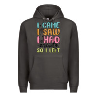 Smoke i came i saw i had anxiety so i left Premium Hoodie - MaliasSmallBusiness