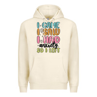 Tofu i came i saw i had anxiety so i left Premium Hoodie - MaliasSmallBusiness