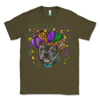 Army Green mardi gras french bulldog Classic Tee - RanaPortraitStore