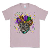 Lilac mardi gras french bulldog Classic Tee - RanaPortraitStore