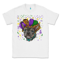 White mardi gras french bulldog Classic Tee - RanaPortraitStore