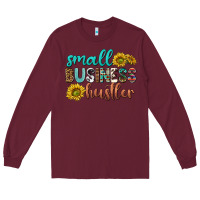 Burgundy small business hustler Long Sleeve Tee - texasbilliewilder