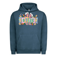Pigment Midnight Navy easter  rabbit Urban Hoodie - MaliasSmallBusiness