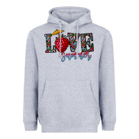 Heather Grey love summer Heavyweight Hoodie - CowhideDigitalArt