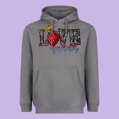 Love Summer Heavyweight Hoodie Designed By Cowhidedigitalart