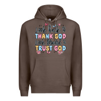 Coffee look back and thank god look forward and trust god Premium Hoodie - MaliasSmallBusiness