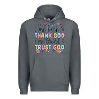 Rock look back and thank god look forward and trust god Premium Hoodie - MaliasSmallBusiness