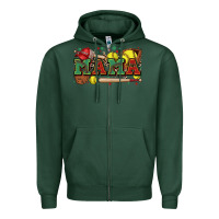 Sports Green mama softball Zipper Hoodie - Zillion Design Studio