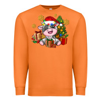 Carrot little cute christmas cow Premium Sweatshirt - AdoDesignShop