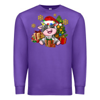 Little Cute Christmas Cow Premium Sweatshirt | Teevron