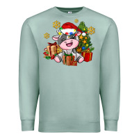 Seafoam little cute christmas cow Premium Sweatshirt - AdoDesignShop