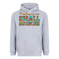 Heather Grey minding my own small business Heavyweight Hoodie - HRA Design Shop