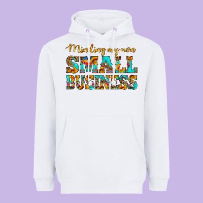 Minding My Own Small Business Heavyweight Hoodie Designed By Hra Design Shop