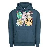 Pigment Midnight Navy retro easter Urban Hoodie - MaliasSmallBusiness