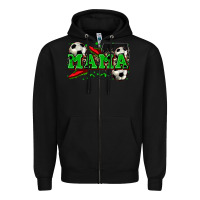 Black mama soccer Zipper Hoodie - Zillion Design Studio