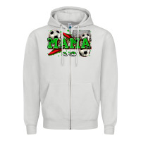 Dove Grey mama soccer Zipper Hoodie - Zillion Design Studio