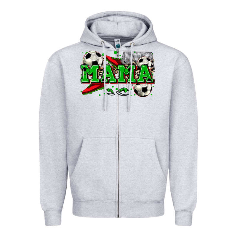 Mama Soccer Zipper Hoodie by Zillion Design Studio | Teevron