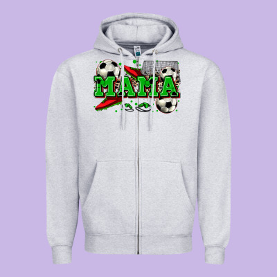 Mama Soccer Zipper Hoodie Designed By Zillion Design Studio