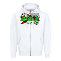 White mama soccer Zipper Hoodie - Zillion Design Studio