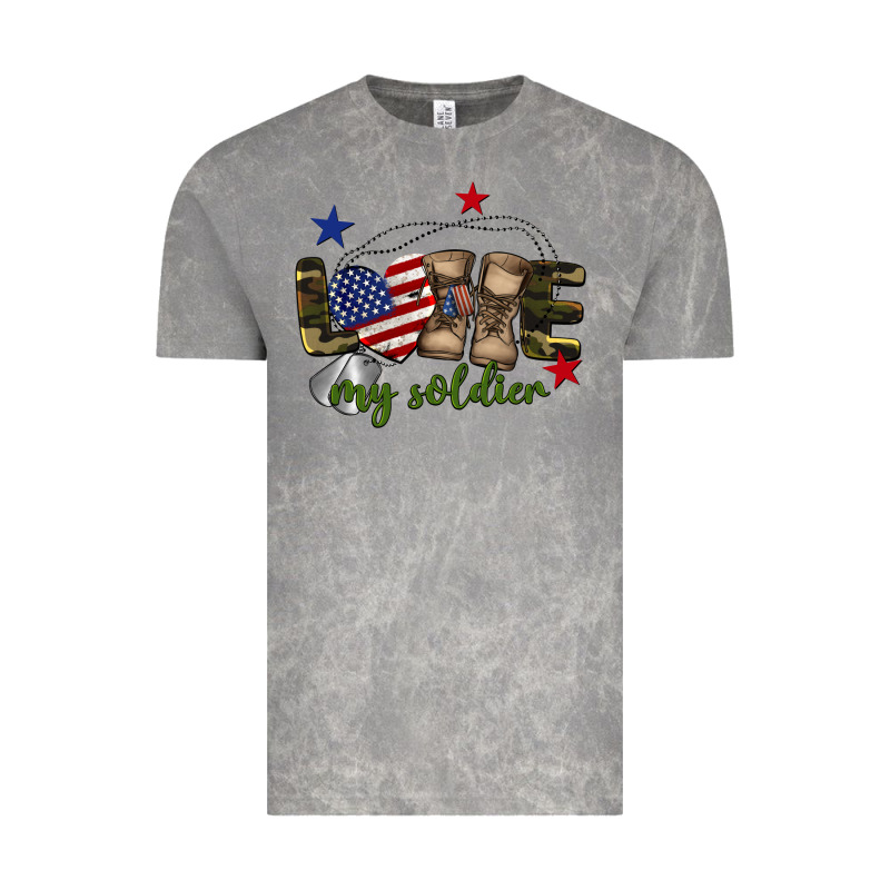 Love My Soldier Vintage Tee by BarkalooDesign | Teevron