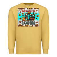 Antique Gold i’d rather be camping Premium Sweatshirt - JahusDesignShop
