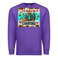 Purple i’d rather be camping Premium Sweatshirt - JahusDesignShop