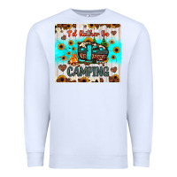 White i’d rather be camping Premium Sweatshirt - JahusDesignShop