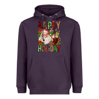 Plum happy holiday santa claus christmas Heavyweight Hoodie - FaDigitalArtStudio