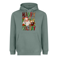 Sage happy holiday santa claus christmas Heavyweight Hoodie - FaDigitalArtStudio