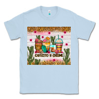Dusty Blue Cafecito y chisme coffee cups Classic Tee - Zillion Design Studio