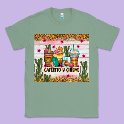 Classic Tee Cafecito y chisme coffee cups