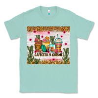 Seafoam Cafecito y chisme coffee cups Classic Tee - Zillion Design Studio