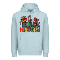 Blue Mist we are black history Premium Hoodie - MaliasSmallBusiness