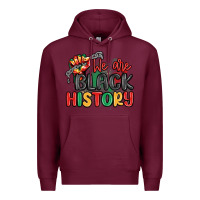 Burgundy we are black history Premium Hoodie - MaliasSmallBusiness