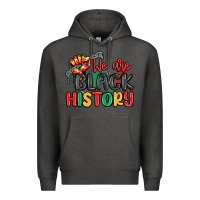 Charcoal Heather we are black history Premium Hoodie - MaliasSmallBusiness