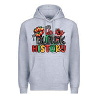 Heather Grey we are black history Premium Hoodie - MaliasSmallBusiness