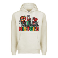 Oatmeal Heather we are black history Premium Hoodie - MaliasSmallBusiness