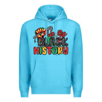 Ocean Blue we are black history Premium Hoodie - MaliasSmallBusiness