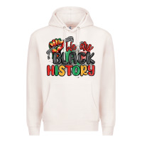 Pale Pink we are black history Premium Hoodie - MaliasSmallBusiness