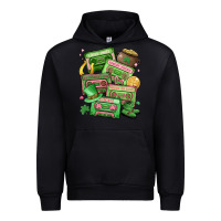 Black st patrick's day cassette tapes Urban Hoodie - MaliasSmallBusiness