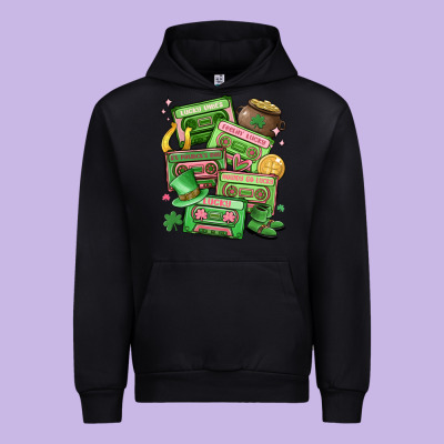 St Patrick's Day Cassette Tapes Urban Hoodie Designed By Maliassmallbusiness