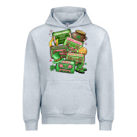 Heather Grey st patrick's day cassette tapes Urban Hoodie - MaliasSmallBusiness