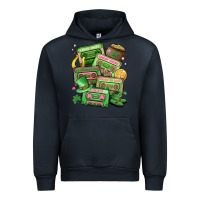 Navy st patrick's day cassette tapes Urban Hoodie - MaliasSmallBusiness