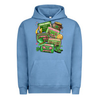 Pigment Pebble Blue st patrick's day cassette tapes Urban Hoodie - MaliasSmallBusiness