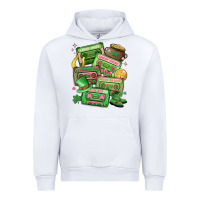 White st patrick's day cassette tapes Urban Hoodie - MaliasSmallBusiness