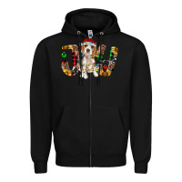 Black beagle christmas joy Zipper Hoodie - RanaPortraitStore