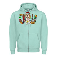 Seafoam beagle christmas joy Zipper Hoodie - RanaPortraitStore