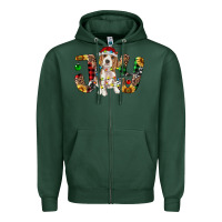 Sports Green beagle christmas joy Zipper Hoodie - RanaPortraitStore